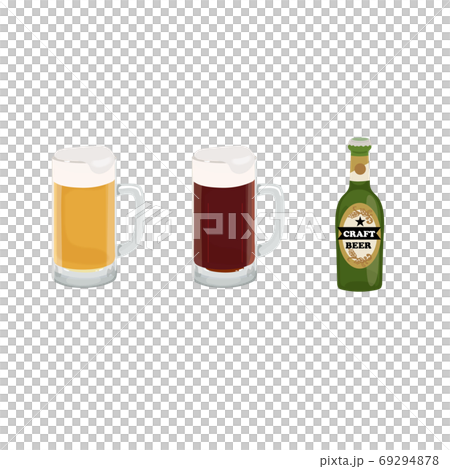 ビール 黒ビール ジョッキ クラフトビールのイラスト ビール 黒ビール ジョッキ クラフトビールのイラスト 69294878