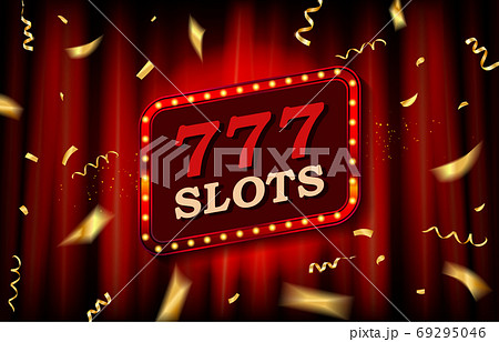 Banner Lucky seven on slot machine. Banner Lucky seven on slot machine. 69295046