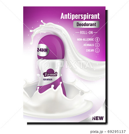 Roll On Antiperspirant Deodorant Banner Vector 69295137
