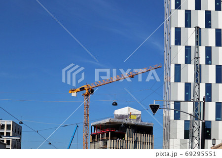 Building works crane architecture, construction 69295551