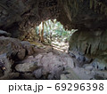 Wondelful limestone cave in day time, Thailand. 69296398