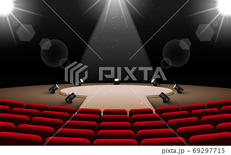 spotlight on the stage in the hall spotlight on the stage in the hall 69297715