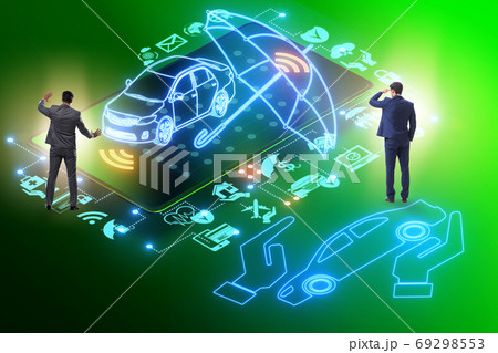 Concept of buying insurance online over internet 69298553
