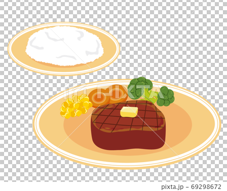 Vector illustration of grilled beef steak 69298672