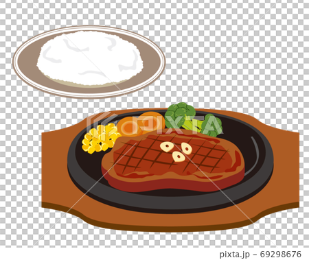 焼いたビーフステーキのベクターイラスト 焼いたビーフステーキのベクターイラスト 69298676