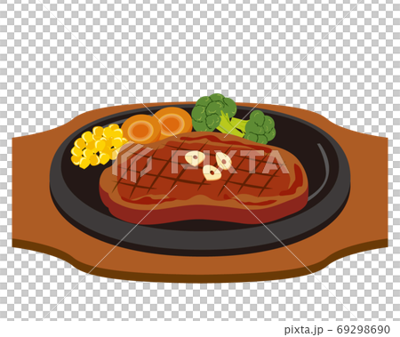 Vector illustration of grilled beef steak - Stock Illustration ...