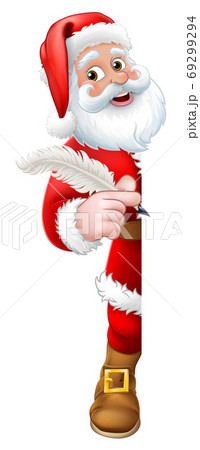 Santa Claus Christmas List Cartoon Santa Claus Christmas List Cartoon 69299294