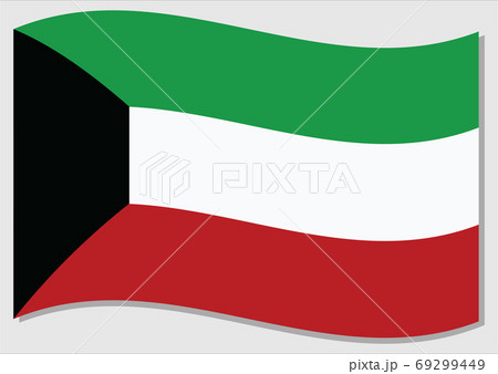 Waving flag of Kuwait vector graphic. Waving Kuwaiti flag illustration. Kuwait country flag wavin in the wind is a symbol of freedom and independence. Waving flag of Kuwait vector graphic. Waving Kuwaiti flag illustration. Kuwait country flag wavin in the wind is a symbol of freedom and independence. 69299449