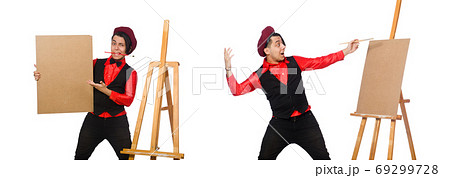 Funny artist isolated on white Funny artist isolated on white 69299728