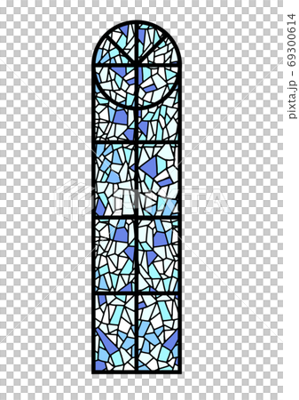 Blue stained glass 69300614
