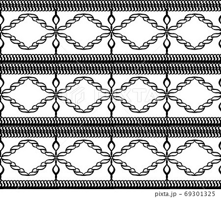 Seamless black and white texture of black lace on white background. Seamless black and white texture of black lace on white background. 69301325