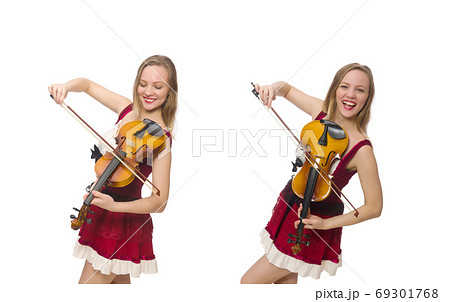 Young violin player isolated on white Young violin player isolated on white 69301768