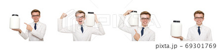 Funny doctor isolated on white Funny doctor isolated on white 69301769