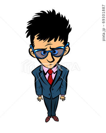 funny businessman with glasses 69301887