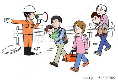 災害時での避難 69301985