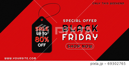 Black friday sale concept red overlap pattern background discoun 69302765