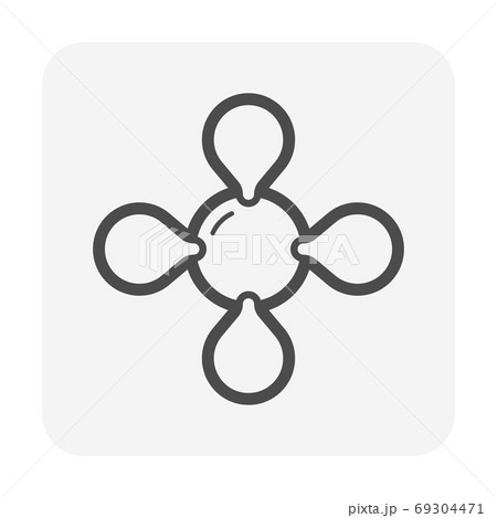 Lng gas or liquefied natural gas molecule structure vector icon design. 69304471