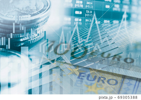 Stock market investment trading financial, coin and graph chart Stock market investment trading financial, coin and graph chart 69305388