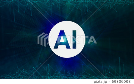 Artificial Intelligence. AI Logo Over Polygonal Connections Background, Creative Design Artificial Intelligence. AI Logo Over Polygonal Connections Background, Creative Design 69306008
