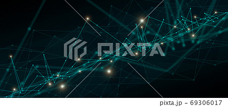 Technologic Background With Neural Network Lines With Glowing Connection Dots Technologic Background With Neural Network Lines With Glowing Connection Dots 69306017