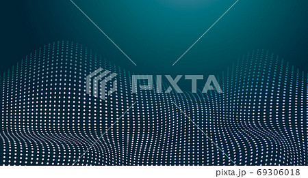 Technology concept. Abstract background with digital wave of glowing particles, creative illustration, Technology concept. Abstract background with digital wave of glowing particles, creative illustration, 69306018