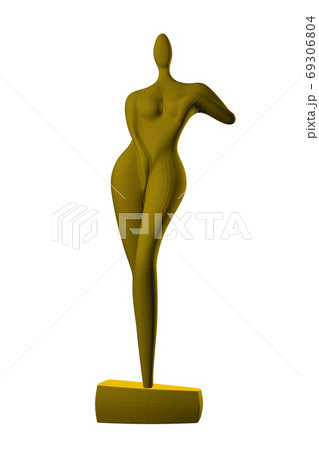 Abstract female statue. Golden statue of an...のイラスト素材 [69306804] - PIXTA