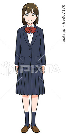 Female Student Whole Body Stock Illustration