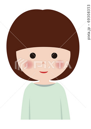 人物 表情 笑顔 女の子 子供のイラスト素材