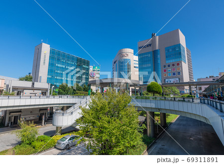 日本の川崎都市景観 溝の口駅（武蔵溝ノ口駅）前などを望む 69311891