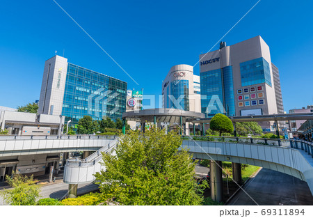 日本の川崎都市景観 溝の口駅（武蔵溝ノ口駅）前などを望む 69311894