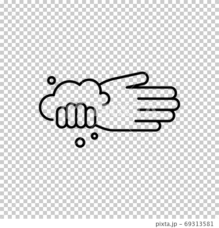 手洗いをモチーフにしたベクターイラストアイコン 手洗いをモチーフにしたベクターイラストアイコン 69313581
