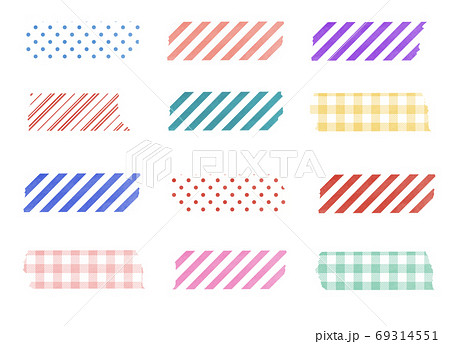 テープ パターン カラフル 69314551