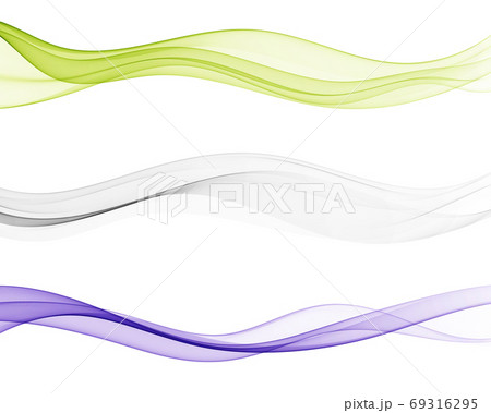 Set of abstract color wave Wave flow Set of abstract color wave Wave flow 69316295