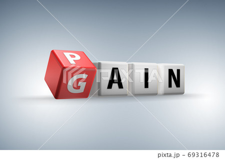 No pain no gain concept - 3d rendering 69316478