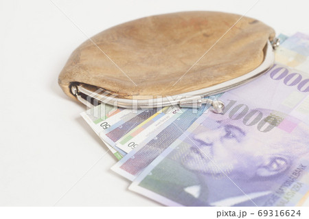 Swiss francs in wallet Swiss francs in wallet 69316624
