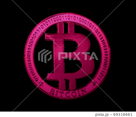 Pink Bitcoin Crypto Currencyのイラスト素材 [69316661] - PIXTA