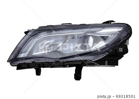 car led headlight on white background car led headlight on white background 69318501