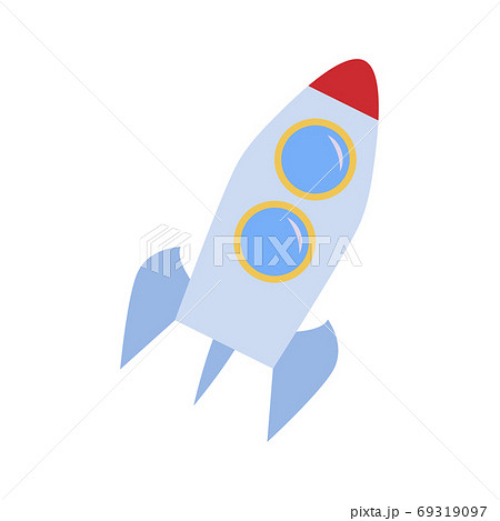 Cartoon rocketshipd. Illustration isolated on white background. 69319097