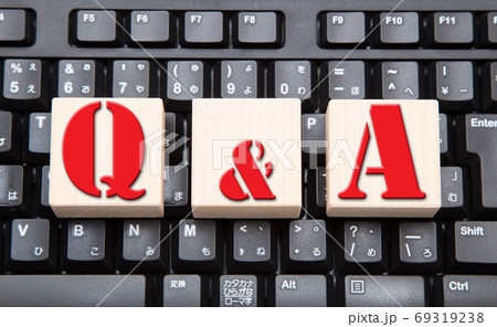 Q&A キーボード背景 Q&A キーボード背景 69319238