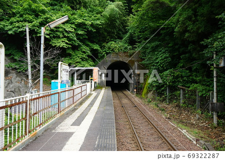 三陸鉄道 白井海岸駅の写真素材