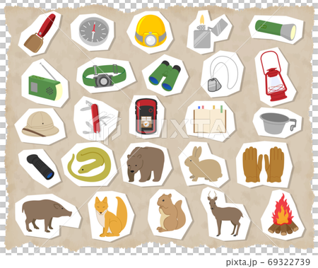 探検イラストセット素材 ベクターのイラスト素材