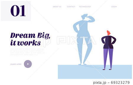 Big Dream Landing Page. Character has Life Goal 69323279