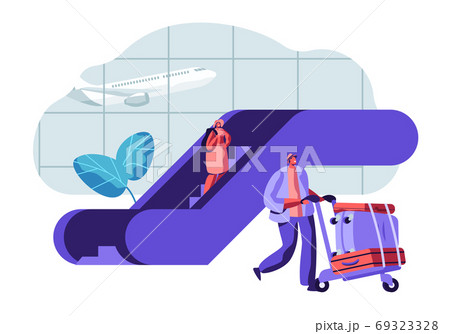 Traveler Passengers Waiting for Departure Airport Traveler Passengers Waiting for Departure Airport 69323328