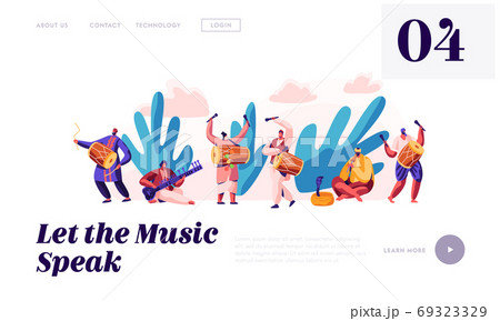 Music Festival in India Landing Page. Musician 69323329