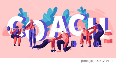 Individual Coach Fitness Exercise Banner Individual Coach Fitness Exercise Banner 69323411