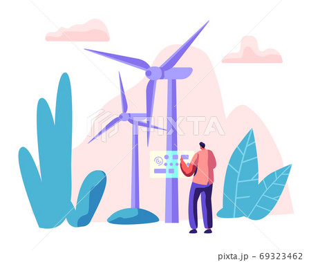 Alternative Energy Sources Concept with Turbines Alternative Energy Sources Concept with Turbines 69323462