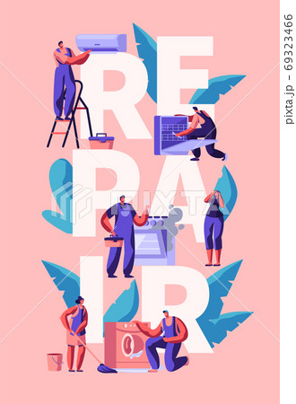 Worker Character Repair Home Equipment Poster Worker Character Repair Home Equipment Poster 69323466
