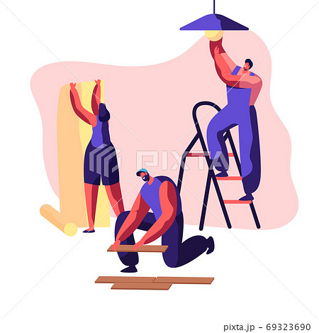 Repair Service Professional Worker in Uniform 69323690