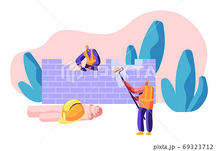 Professional Builder in Uniform in Construction Professional Builder in Uniform in Construction 69323712