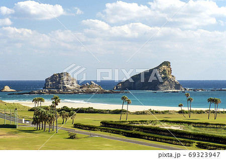 鹿児島県　種子島の種子島宇宙センターからの眺め　　　 69323947